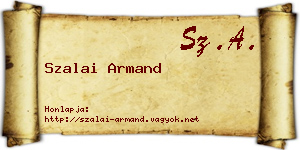 Szalai Armand névjegykártya