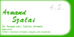 armand szalai business card